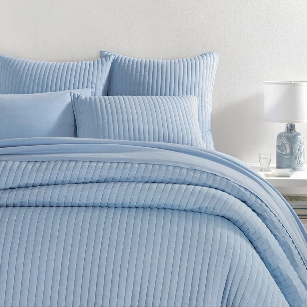 Pine Cone Hill Cozy Cotton King Sham in French Blue